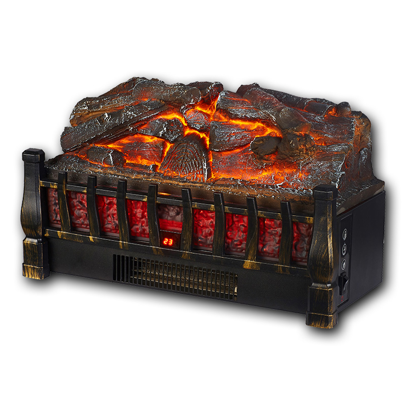 III-CCXCIII Digital Electric Fireplace Log Set Heater, Cum Longinquus Imperium